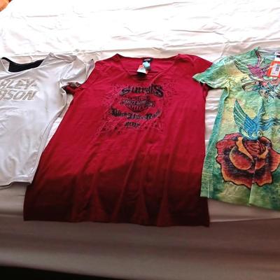 3 LADIES HARLEY DAVIDSON SHIRTS SIZE XL