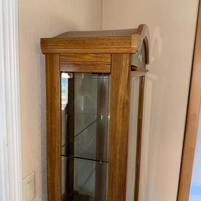 DOUBLE CURIO TEMPEST OAK CABINET