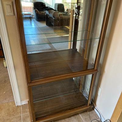 DOUBLE CURIO TEMPEST OAK CABINET