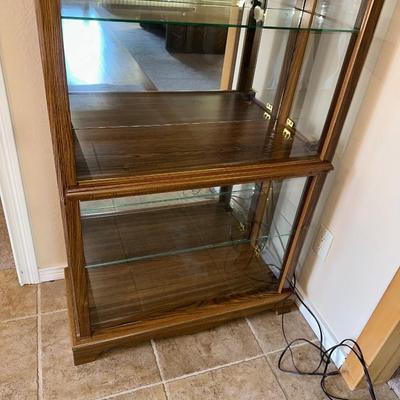 DOUBLE CURIO TEMPEST OAK CABINET