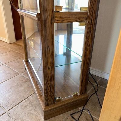 DOUBLE CURIO TEMPEST OAK CABINET