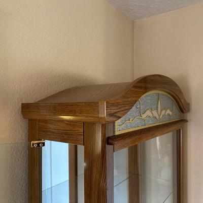DOUBLE CURIO TEMPEST OAK CABINET