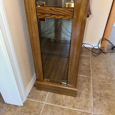 DOUBLE CURIO TEMPEST OAK CABINET