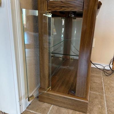 DOUBLE CURIO TEMPEST OAK CABINET