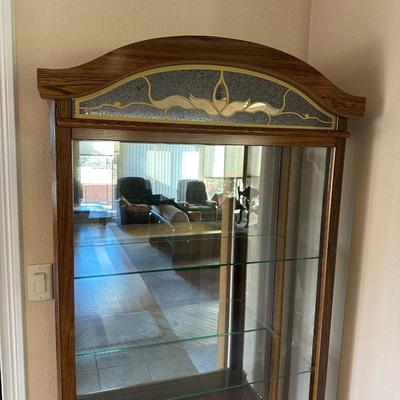 DOUBLE CURIO TEMPEST OAK CABINET