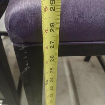 Set of Three Commercial Grade Bar Stools with Padded Seat and Back