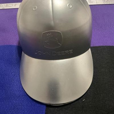John Deere Hat Tin With New Hat with tags Inside.