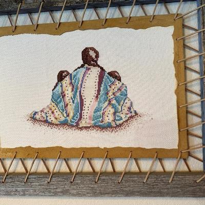 NATIVE AMERICAN THEMED NEEDLEPOINT