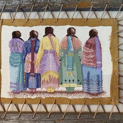 NATIVE AMERICAN THEMED NEEDLEPOINT