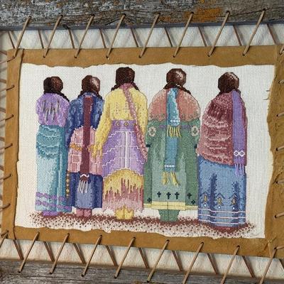 NATIVE AMERICAN THEMED NEEDLEPOINT