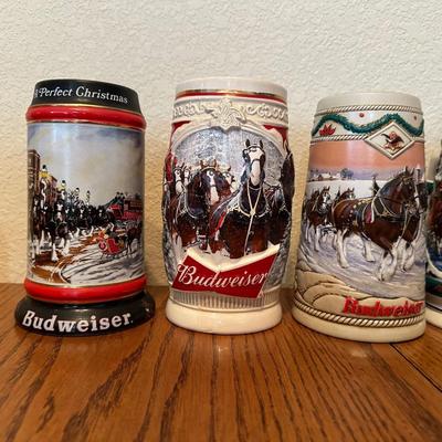 MULTI-YEAR BUDWEISER STEINS