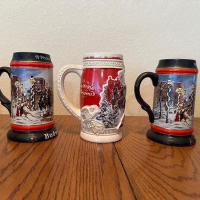MULTI-YEAR BUDWEISER STEINS
