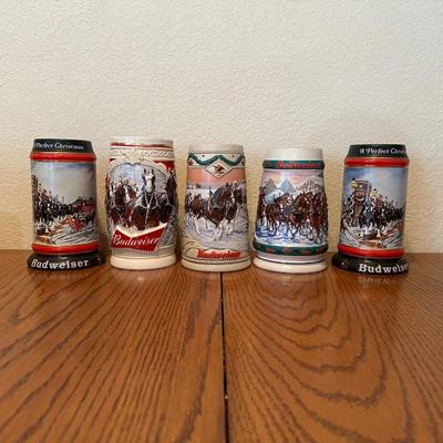 MULTI-YEAR BUDWEISER STEINS