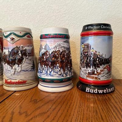 MULTI-YEAR BUDWEISER STEINS