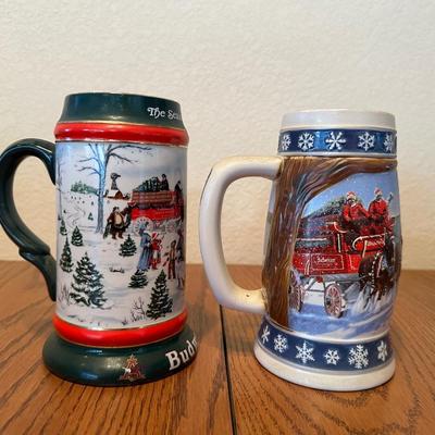 ASSORTMENT OF BUDWEISER STEINS