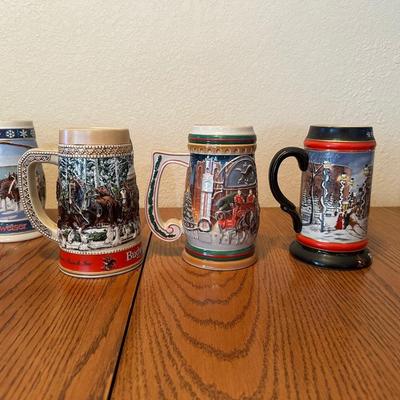ASSORTMENT OF BUDWEISER STEINS