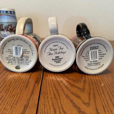 ASSORTMENT OF BUDWEISER STEINS