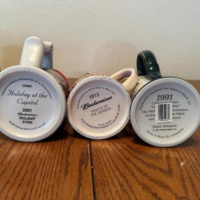 VARIETY OF BUDWEISER STEINS