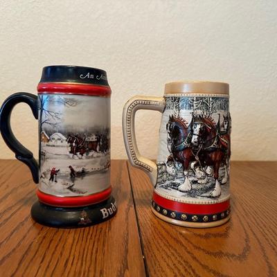 VARIETY OF BUDWEISER STEINS