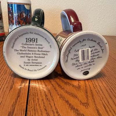 ASSORTMENT OF BUDWEISER STEINS