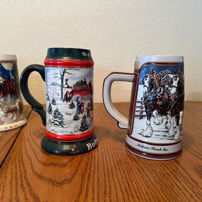ASSORTMENT OF BUDWEISER STEINS