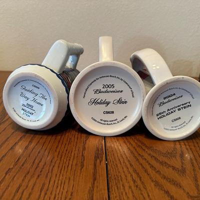 VARIETY OF BUDWEISER STEINS