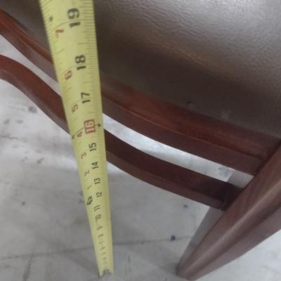 Set of Sixteen Commercial Grade Wood Framed Cushioned Seat and Back Dining Chairs