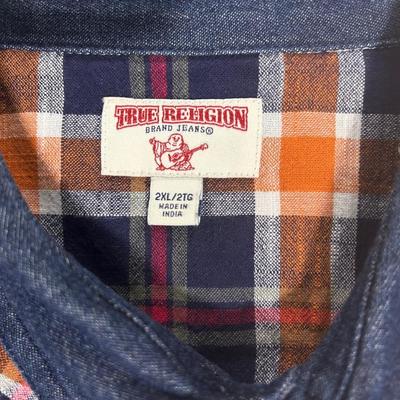 True Religion Men’s 2XL L/S Plaid