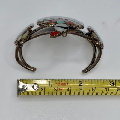 Vintage Native American Zuni Pawn Silver Bracelet