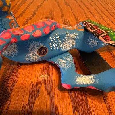 OAXACA SIGNED AND HAND PAINTED - ALEBRIJE WOOD CARVING