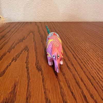 ALEBRIJE HORSE AND ARMADILLO - HAND PAINTED AND WOOD CARVED