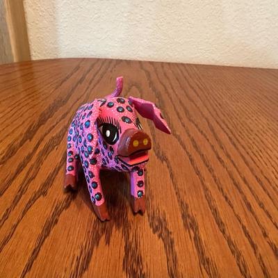 SIGNED WOOD CARVED AND HAND PAINTED - OAXACAN ALEBRIJES
