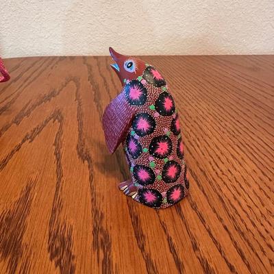 SIGNED WOOD CARVED AND HAND PAINTED - OAXACAN ALEBRIJES