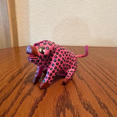 SIGNED WOOD CARVED AND HAND PAINTED - OAXACAN ALEBRIJES