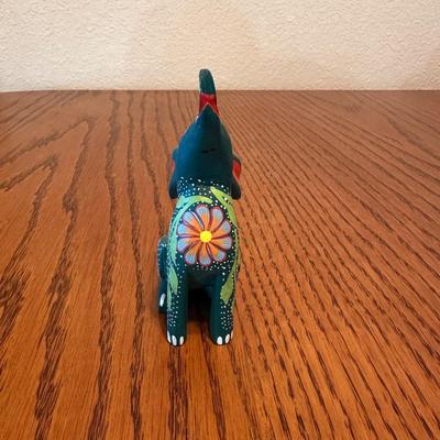COLORFUL WOOD CARVED ALEBRIJES - HAND PAINTED AND SIGNED