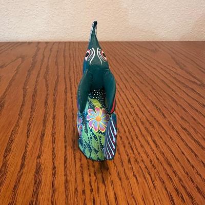 COLORFUL WOOD CARVED ALEBRIJES - HAND PAINTED AND SIGNED