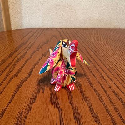 COLORFUL WOOD CARVED ALEBRIJES - HAND PAINTED AND SIGNED