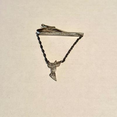 HICKOK STERLING SILVER TIE CLIP WITH SADDLE