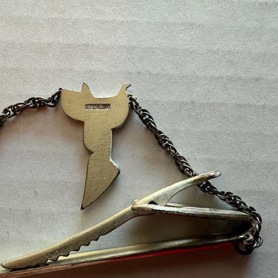 HICKOK STERLING SILVER TIE CLIP WITH SADDLE