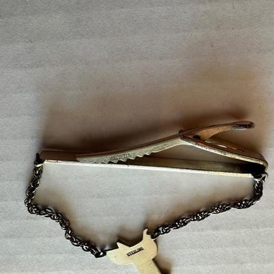 HICKOK STERLING SILVER TIE CLIP WITH SADDLE