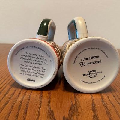 VARIETY OF BUDWEISER STEINS
