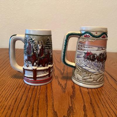 VARIETY OF BUDWEISER STEINS