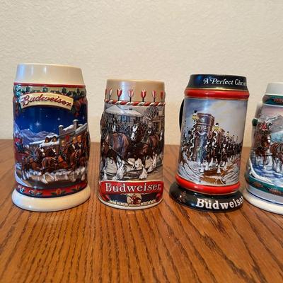 ASSORTMENT OF BUDWEISER STEINS
