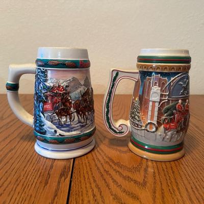 ASSORTMENT OF BUDWEISER STEINS