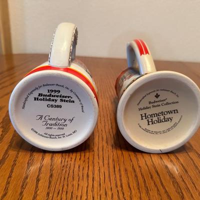 ARRAY OF BUDWEISER STEINS