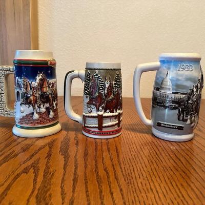 MULTI-YEAR BUDWEISER STEINS