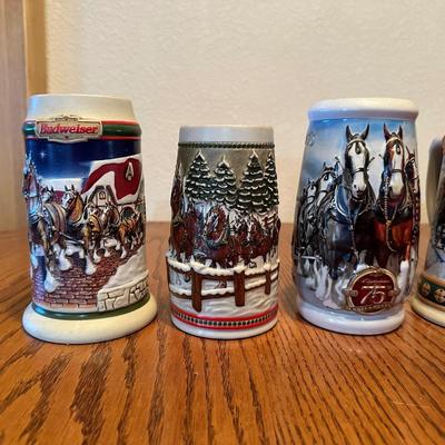 MULTI-YEAR BUDWEISER STEINS