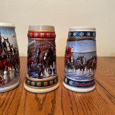 MULTI-YEAR BUDWEISER STEINS
