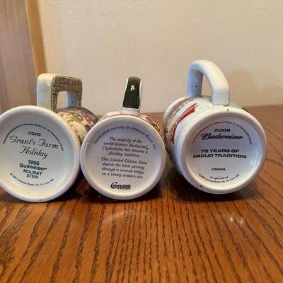 MULTI-YEAR BUDWEISER STEINS