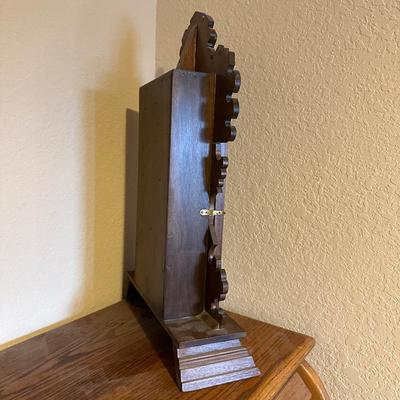 ANTIQUE PENDULUM MANTLE CLOCK WITH KEY